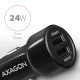 Autós töltő Axagon PWC-5V5 USB Type-A 2 port SmartCharge 24W Fekete Autós töltő Axagon PWC-5V5 USB Type-A 2 port SmartCharge 24W Fekete