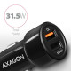 Autós töltő Axagon PWC-QC5 USB Type-A 2 port QuickCharge + SmartCharge 31,5W Fekete Autós töltő Axagon PWC-QC5 USB Type-A 2 port QuickCharge + SmartCharge 31,5W Fekete