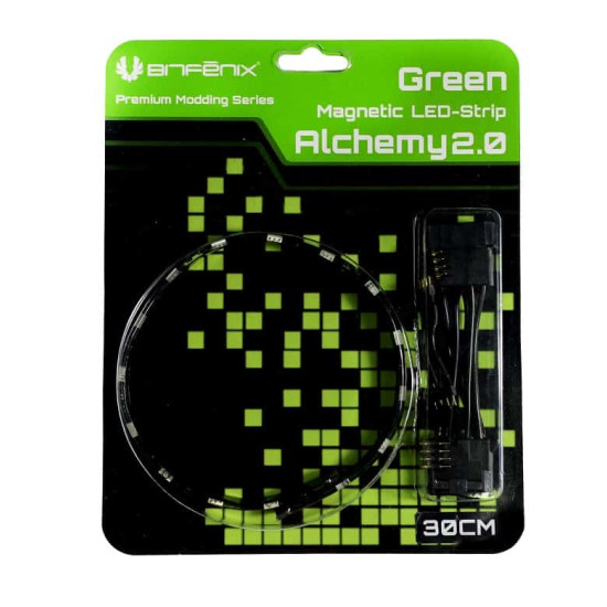 LED Szalag BitFenix Alchemy 2.0 Mágneses 60cm 30 LED Zöld LED Szalag BitFenix Alchemy 2.0 Mágneses 60cm 30 LED Zöld