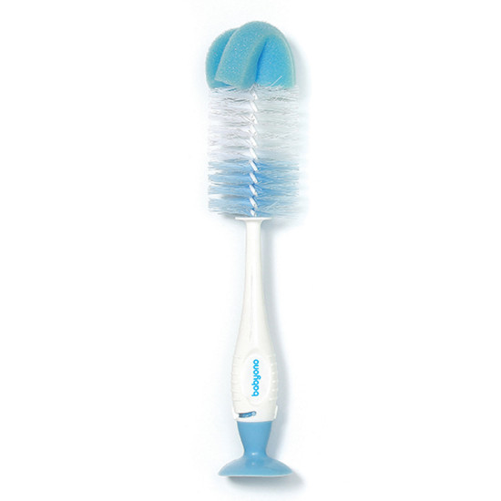 BabyOno üveg- és cumimosó kefe tapadókoronggal kék 728/01 BabyOno üveg- és cumimosó kefe tapadókoronggal kék 728/01