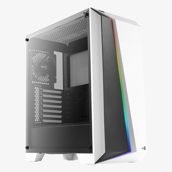 Számítógépház Aerocool Cylon Pro TG RGB ATX Fehér Edzett üveg Számítógépház Aerocool Cylon Pro TG RGB ATX Fehér Edzett üveg