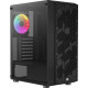 Számítógépház Aerocool Hive v3 FRGB ATX Fekete Edzett üveg Számítógépház Aerocool Hive v3 FRGB ATX Fekete Edzett üveg