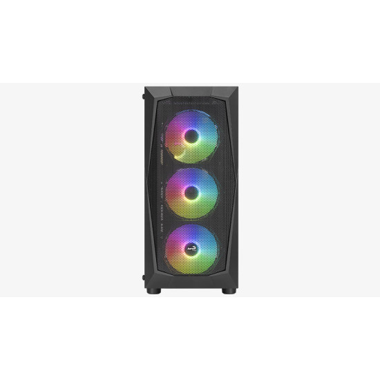 Számítógépház Aerocool Falcon Mesh v2 ARGB ATX Fekete Acryl oldal Számítógépház Aerocool Falcon Mesh v2 ARGB ATX Fekete Acryl oldal