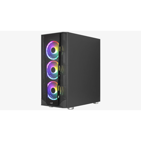 Számítógépház Aerocool Prism v2 FRGB ATX Fekete Edzett üveg Számítógépház Aerocool Prism v2 FRGB ATX Fekete Edzett üveg