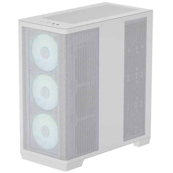 Számítógépház APNX C1 midi, edzett üveg, fehér Számítógépház APNX C1 midi, edzett üveg, fehér