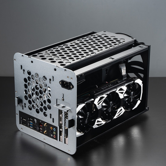 Számítógépház Jonsbo V8 Mesh ITX Szürke Számítógépház Jonsbo V8 Mesh ITX Szürke