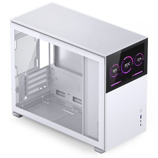 Számítógépház Jonsbo D31 KIJELZŐS mATX, Edzett üveg Fehér, 8" display Számítógépház Jonsbo D31 KIJELZŐS mATX, Edzett üveg Fehér, 8" display
