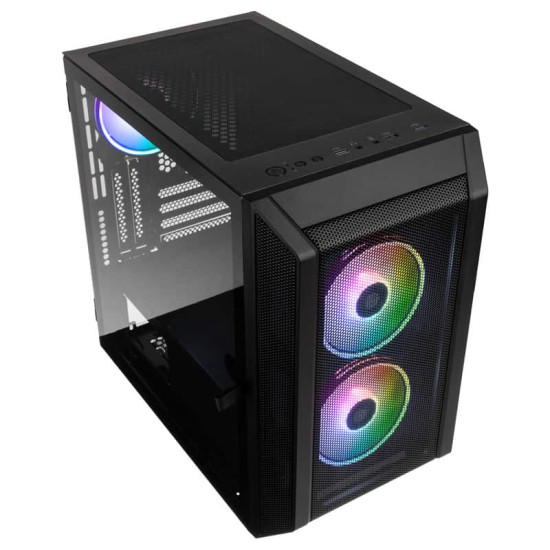 Számítógépház Kolink Citadel Mesh RGB mATX Edzett üveg Fekete Számítógépház Kolink Citadel Mesh RGB mATX Edzett üveg Fekete