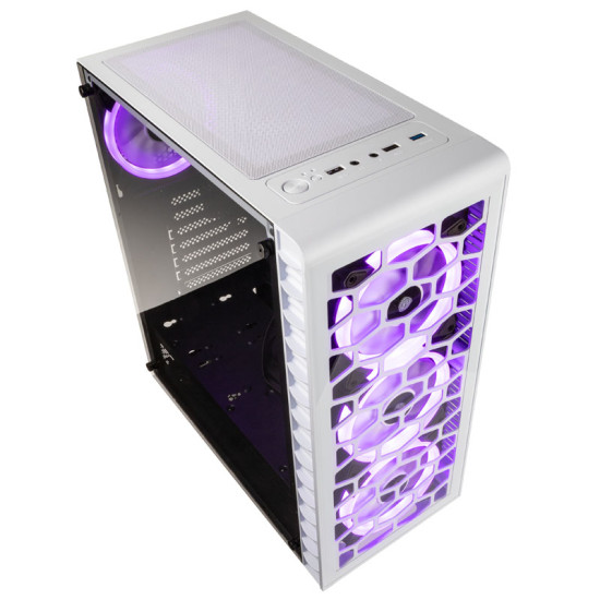 Számítógépház Kolink Observatory Lite ARGB ATX Edzett üveg Fehér Számítógépház Kolink Observatory Lite ARGB ATX Edzett üveg Fehér