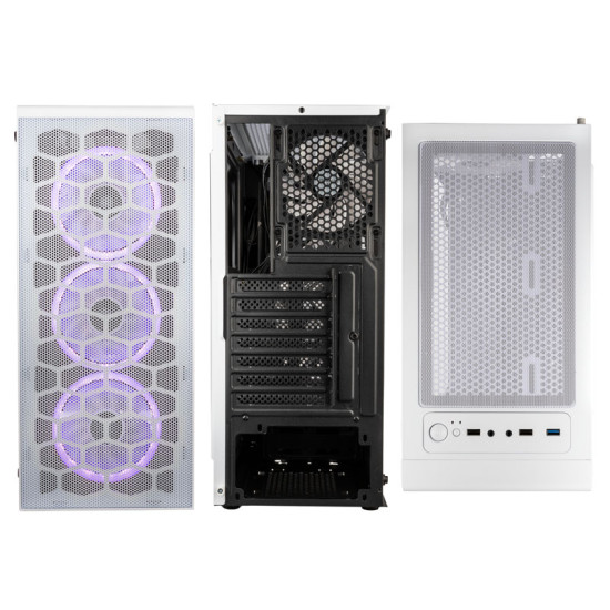 Számítógépház Kolink Observatory Lite Mesh ARGB ATX Edzett üveg Fehér Számítógépház Kolink Observatory Lite Mesh ARGB ATX Edzett üveg Fehér