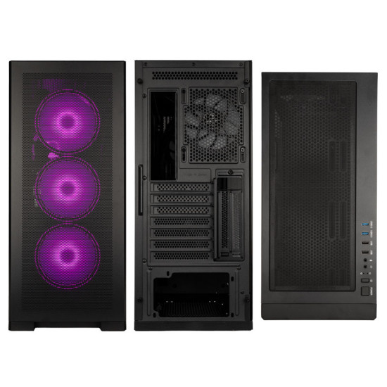 Számítógépház Kolink Unity Meshbay ARGB Midi-Tower, edzett üveg - fekete Számítógépház Kolink Unity Meshbay ARGB Midi-Tower, edzett üveg - fekete