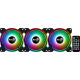 Ventilátor Aerocool Saturn 12F ARGB Pro 12cm RGB LED 3db-os + vezérlő