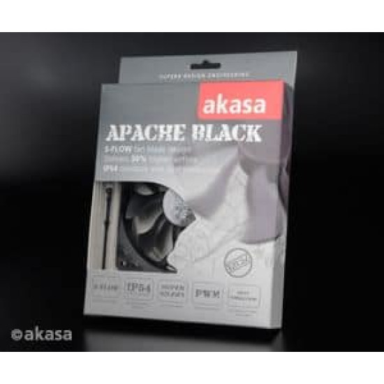 Ventilátor Akasa Apache PWM 12cm Fekete Ventilátor Akasa Apache PWM 12cm Fekete