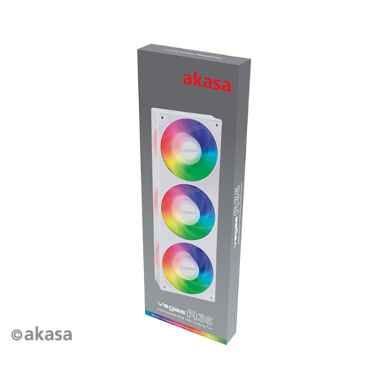 Ventilátor Akasa VEGAS A36 TRIO ARGB 12cm PWM Ventilátor Akasa VEGAS A36 TRIO ARGB 12cm PWM