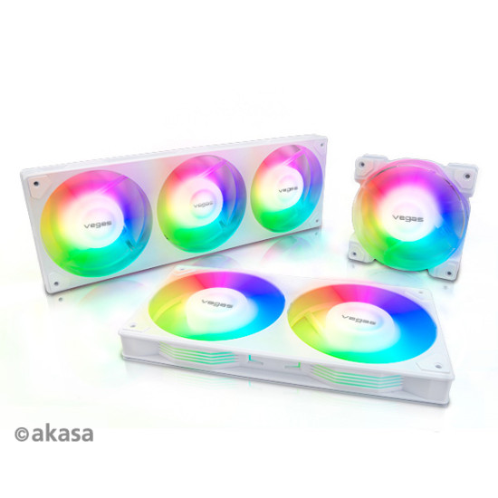 Ventilátor Akasa VEGAS A36 TRIO ARGB 12cm PWM Ventilátor Akasa VEGAS A36 TRIO ARGB 12cm PWM