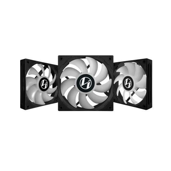 Ventilátor Lian Li ST120 RGB PWM 12cm RGB Fekete 3db-os + Vezérlő Ventilátor Lian Li ST120 RGB PWM 12cm RGB Fekete 3db-os + Vezérlő