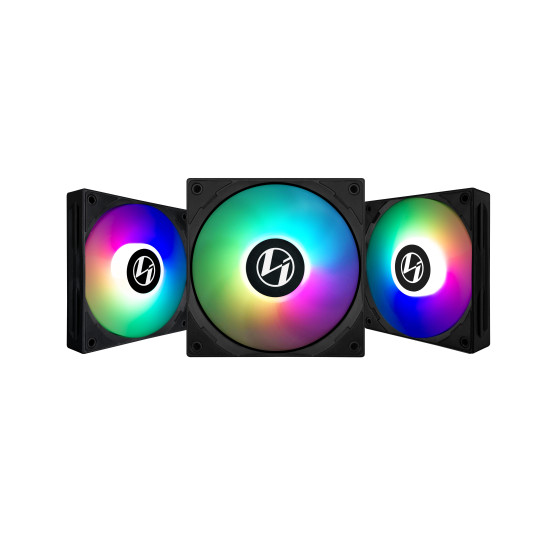 Ventilátor Lian Li ST120 RGB PWM 12cm RGB Fekete 3db-os + Vezérlő Ventilátor Lian Li ST120 RGB PWM 12cm RGB Fekete 3db-os + Vezérlő