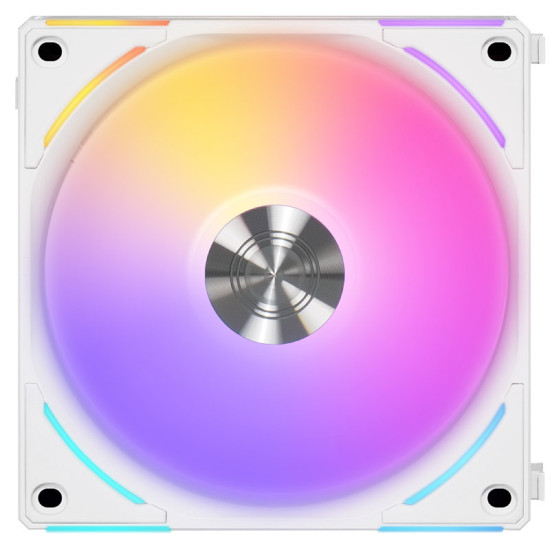 Ventilátor Lian Li UNI FAN AL120 V2 ARGB PWM 12cm Fekhér Alu Ventilátor Lian Li UNI FAN AL120 V2 ARGB PWM 12cm Fekhér Alu