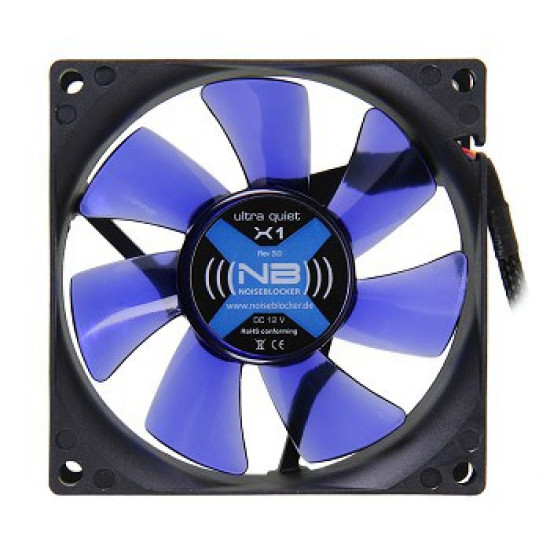Ventilátor Noiseblocker BlackSilent Fan X1 8cm Ventilátor Noiseblocker BlackSilent Fan X1 8cm