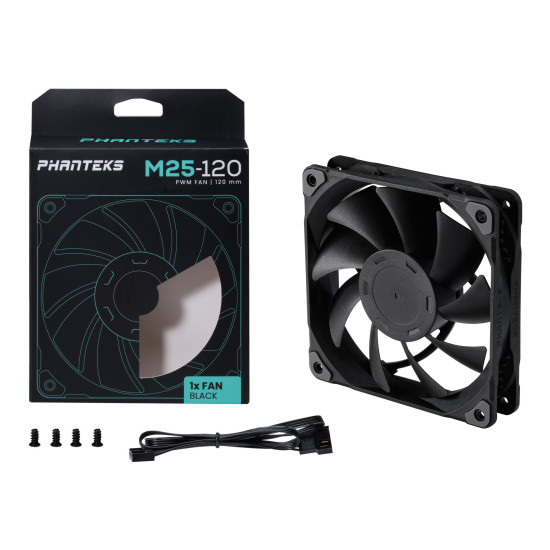 Ventilátor PHANTEKS M25 PWM 12cm Fekete Ventilátor PHANTEKS M25 PWM 12cm Fekete