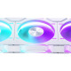 Ventilátor PHANTEKS D30 PWM Regular Airflow D-RGB L 12cm, 3 darabos szett, Fehér Ventilátor PHANTEKS D30 PWM Regular Airflow D-RGB L 12cm, 3 darabos szett, Fehér