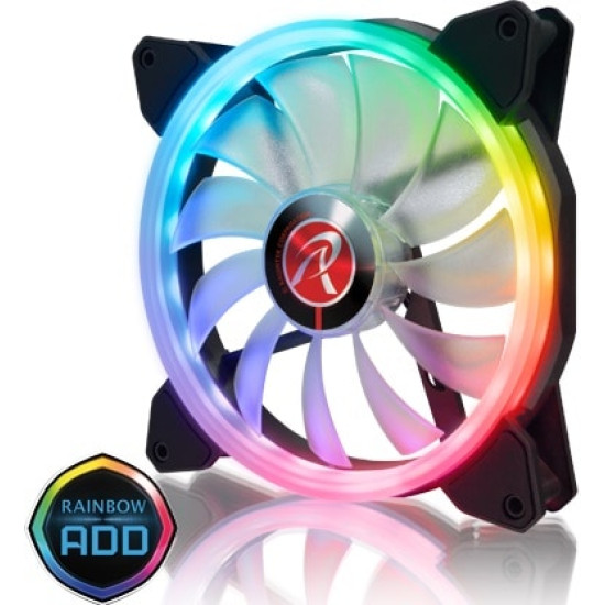 Ventilátor RAIJINTEK IRIS 14 Rainbow RGB PWM 14cm 2db-os + Vezérlő Ventilátor RAIJINTEK IRIS 14 Rainbow RGB PWM 14cm 2db-os + Vezérlő
