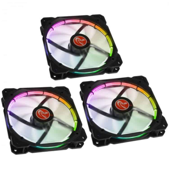 Ventilátor RAIJINTEK Auras 14 14cm RGB LED 3db-os szett + Vezérlő Ventilátor RAIJINTEK Auras 14 14cm RGB LED 3db-os szett + Vezérlő