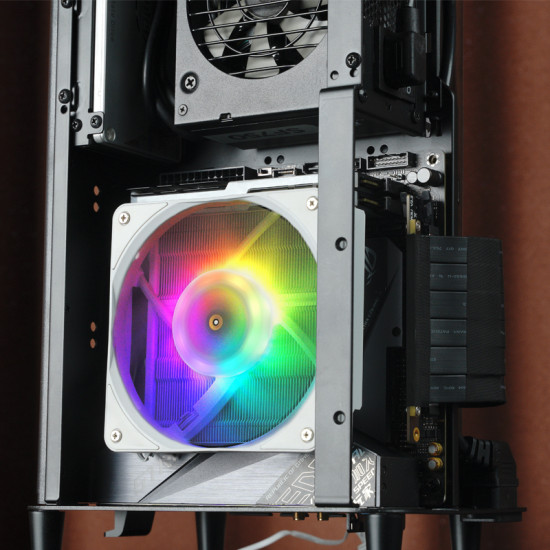 Processzor hűtő Jonsbo HX6200D ARGB Fehér PWM 12cm Processzor hűtő Jonsbo HX6200D ARGB Fehér PWM 12cm