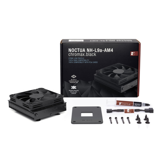 Processzor hűtő Noctua NH-L9A-AM4 9cm AMD AM4 chromax.black Processzor hűtő Noctua NH-L9A-AM4 9cm AMD AM4 chromax.black