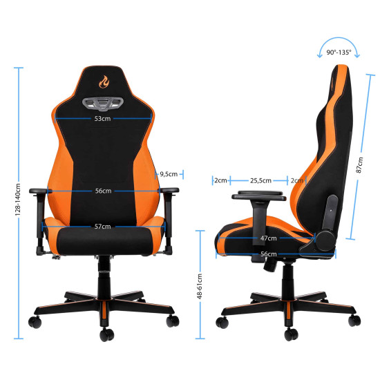Gamer szék Nitro Concepts S300 Horizon Orange - Fekete/Narancs Gamer szék Nitro Concepts S300 Horizon Orange - Fekete/Narancs
