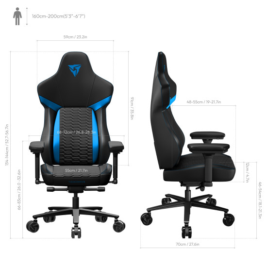 Gamer szék ThunderX3 CORE-Racer, kék Gamer szék ThunderX3 CORE-Racer, kék