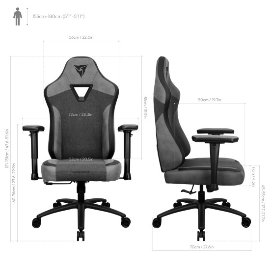 Gamer szék ThunderX3 ThunderX3 EAZE - Loft fekete Gamer szék ThunderX3 ThunderX3 EAZE - Loft fekete