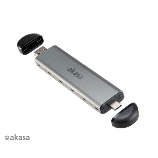 SSD Ház Akasa Portable M.2 SATA / NVMe SSD - USB 3.1 Gen 2 SSD Ház Akasa Portable M.2 SATA / NVMe SSD - USB 3.1 Gen 2