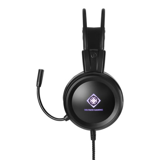 Fejhallgató Deltaco Gaming DH110 LED Gaming Mikrofonnal Fekete Fejhallgató Deltaco Gaming DH110 LED Gaming Mikrofonnal Fekete