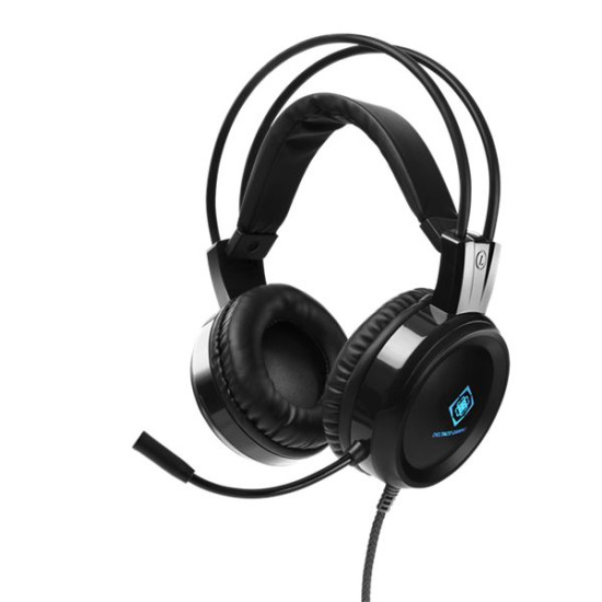 Fejhallgató Deltaco Gaming DH110 LED Gaming Mikrofonnal Fekete Fejhallgató Deltaco Gaming DH110 LED Gaming Mikrofonnal Fekete
