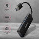 HUB AXAGON HUE-G1A Superspeed USB-A Slim Hub, 4x USB 3.0 - 15cm, fekete HUB AXAGON HUE-G1A Superspeed USB-A Slim Hub, 4x USB 3.0 - 15cm, fekete