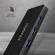 HUB AXAGON HUE-G1A Superspeed USB-A Slim Hub, 4x USB 3.0 - 15cm, fekete HUB AXAGON HUE-G1A Superspeed USB-A Slim Hub, 4x USB 3.0 - 15cm, fekete