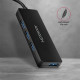 HUB AXAGON HUE-G1A Superspeed USB-A Slim Hub, 4x USB 3.0 - 15cm, fekete HUB AXAGON HUE-G1A Superspeed USB-A Slim Hub, 4x USB 3.0 - 15cm, fekete