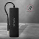 HUB AXAGON HUE-G1A Superspeed USB-A Slim Hub, 4x USB 3.0 - 15cm, fekete HUB AXAGON HUE-G1A Superspeed USB-A Slim Hub, 4x USB 3.0 - 15cm, fekete