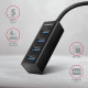 HUB AXAGON HUE-M1AL Mini USB-A-Hub,4x USB-A 3.2 Gen 1, silber - 1,2m HUB AXAGON HUE-M1AL Mini USB-A-Hub,4x USB-A 3.2 Gen 1, silber - 1,2m