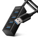 HUB AXAGON HUE-M1AL Mini USB-A-Hub,4x USB-A 3.2 Gen 1, silber - 1,2m HUB AXAGON HUE-M1AL Mini USB-A-Hub,4x USB-A 3.2 Gen 1, silber - 1,2m