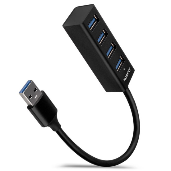 HUB USB 3.0 Axagon 4x USB 3.0 20cm Fekete HUB USB 3.0 Axagon 4x USB 3.0 20cm Fekete