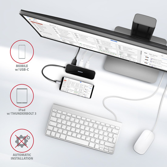 HUB AXAGON HMC-6GL USB-Hub, 3x USB-3.0, 1x RJ-45, 1x HDMI HUB AXAGON HMC-6GL USB-Hub, 3x USB-3.0, 1x RJ-45, 1x HDMI