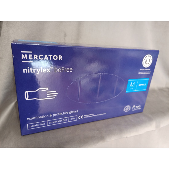Mercator nitrylex® beFree púdermentes védőkesztyű érzékeny bőrre Áfonyakék - M Mercator nitrylex® beFree púdermentes védőkesztyű érzékeny bőrre Áfonyakék - M