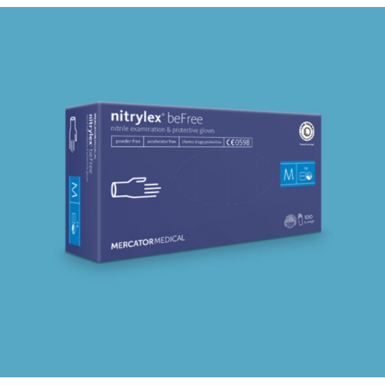 Mercator nitrylex® beFree púdermentes védőkesztyű érzékeny bőrre Áfonyakék - M Mercator nitrylex® beFree púdermentes védőkesztyű érzékeny bőrre Áfonyakék - M