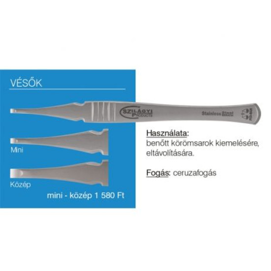 Szilágyi rozsdamentes véső 4mm széles RM11 Szilágyi rozsdamentes véső 4mm széles RM11