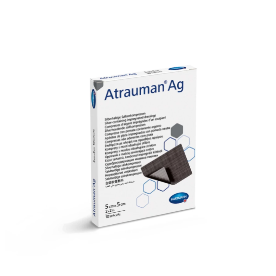 Atrauman® Ag ezüsttartalmú sebfedő 5x5 cm; 1db Atrauman® Ag ezüsttartalmú sebfedő 5x5 cm; 1db