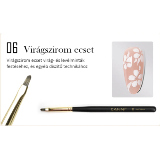 CANNI Prémium ecset No.06 - Petal/ Virágszirom ecset CANNI Prémium ecset No.06 - Petal/ Virágszirom ecset