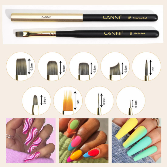 CANNI Prémium ecset No.09 - Nullás Short ecset 5 mm CANNI Prémium ecset No.09 - Nullás Short ecset 5 mm