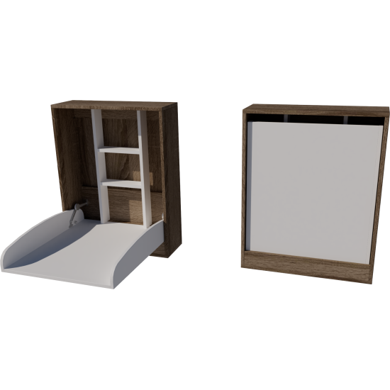 Falra szerelhető pelenkázó 66x83x84 méretben. Sötét sonoma-fehér színben Falra szerelhető pelenkázó 66x83x84 méretben. Sötét sonoma-fehér színben